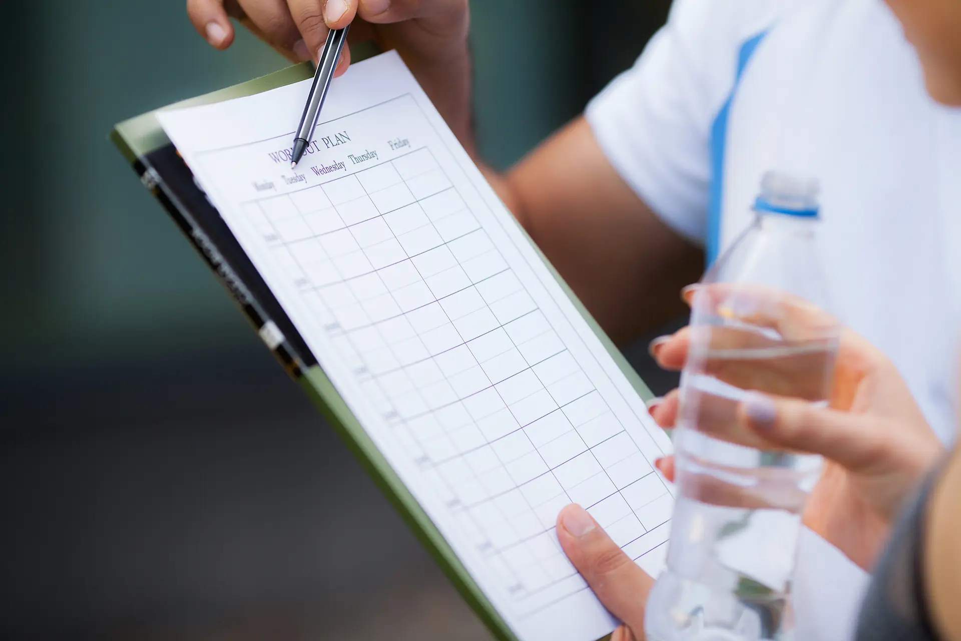 Writing up a swimming workout plan to improve fitness